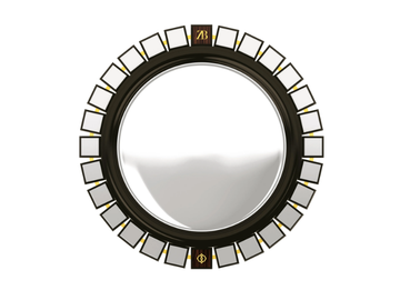 CONSTANCE - Round framed wall-mounted mirror by BRUNO ZAMPA - view 2
